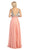 Eureka Fashion - 2727 Sleeveless Bejeweled V-neck Chiffon Dress In Orange