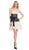 Eureka Fashion - 2281 Two Tone Lace A-line Dress in White and Black