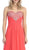 Eureka Fashion - 2564 Heart Shaped Beaded Sweetheart Chiffon Dress In Orange