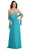 Eureka Fashion - 2564 Heart Shaped Beaded Sweetheart Chiffon Dress In Blue