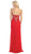 Eureka Fashion - 3018 Lace Sweetheart Long A-line Dress In Red