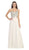 Eureka Fashion - 2401 Beaded One Shoulder Chiffon A-line Dress In White