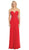 Eureka Fashion - 3018 Lace Sweetheart Long A-line Dress In Red