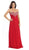 Eureka Fashion - 2564 Heart Shaped Beaded Sweetheart Chiffon Dress In Red