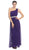 Eureka Fashion - 1924 Asymmetrical Neck Flowing Chiffon Gown