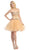 Eureka Fashion - 2337 Beaded Strapless Sweetheart A-line Dress in Gold