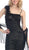 Eureka Fashion - 1909 Pleated Charmeuse Chiffon Mermaid Gown in Black