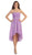 Dancing Queen - 8626 Ruched Straight Across A-Line Cocktail Dress In Purple