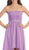 Dancing Queen - 8626 Ruched Straight Across A-Line Cocktail Dress In Purple