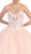 Dancing Queen - 8777 Strapless Embroidered Sheer Evening Gown