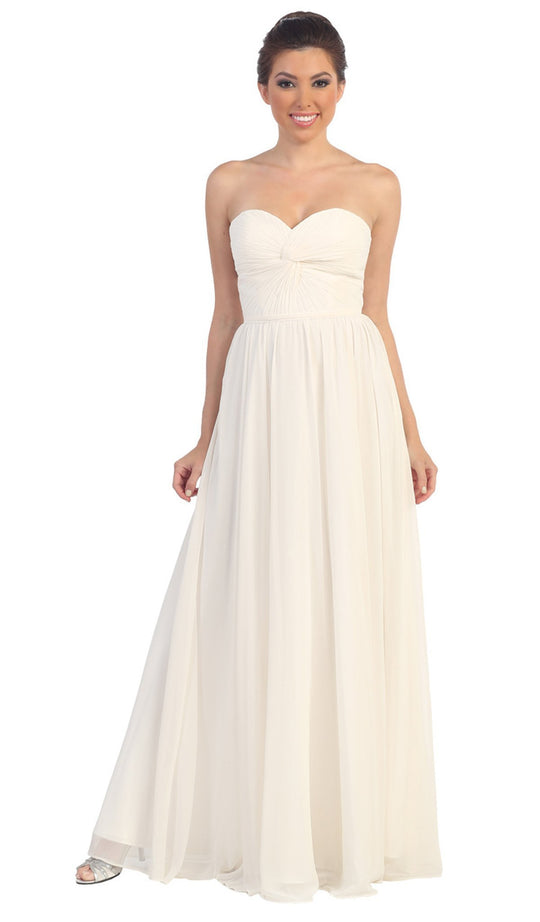 Dancing Queen - 8789 Strapless Ruched Sweetheart Corset Prom Dress