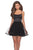 La Femme - 28156 Scoop Neck Tulle A-line Dress In Black
