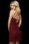 Sherri Hill - 53142 Beaded Halter Sheath Short Dress In Red