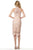 Jovani - 68747 Halter Neck Knee-length Dress In Pink