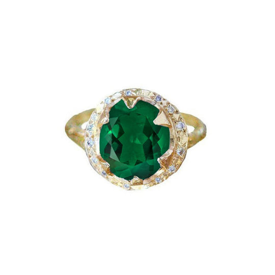 Logan Hollowell - NEW! Queen Diamond and Oval Emerald Ring