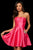 Sherri Hill - 52989 Strapless Crystal Beaded Taffeta Short Dress In Pink