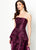 Montage by Mon Cheri - 219992 Strapless Embroidered Peplum Gown In Purple