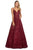 Sherri Hill - 53250 Beaded Lace Appliqued V-Neck Dress In Red