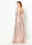 Montage by Mon Cheri - 219976W Embroidered Illusion Bateau A-line Gown In Pink