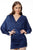 Jovani - 1696 Glitter V-neck Ruched Sheath Dress In Blue